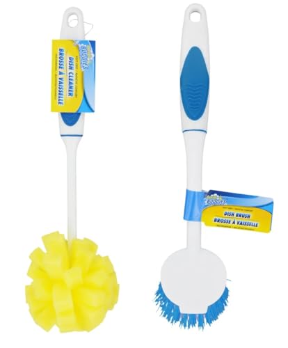 Image of Sunshine's Spot, LLC Scrub Buddies Dishwashing Sponges and Brush Set, Yellow