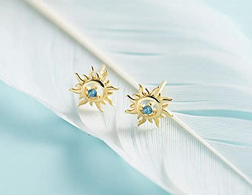 Piccoli orecchini a lobo a forma di sole, in