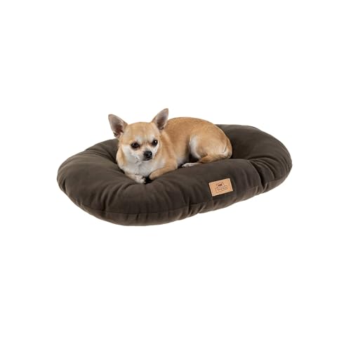 Ferplast Cuscino Cane e Gatto RELAX MICROFLEECE, Cuccia in Caldo e Soffice Micropile per Taglia Piccola, Lettino per Cani Lavabile, 43 x 30 x 12 cm. Marrone