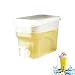 HZWZ Dispenser di Bevande in Plastica 5L, con Tazza di Frullato, Brocca per L’Acqua per Frigorifero, per tè Freddo, Latte, Succhi, Bevande Calde e Fredde