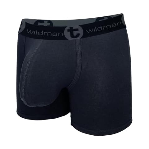 Wildmant Big Boy Pouch 5" Inseam Cotton Boxer Brief Black Medium Cover
