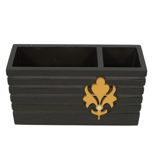 Image of Decorative Embossed Design Pencil and Pen Stand | Desk Organizer for Stationery Storage | Suitable for Office Desk, Study Table, Home and Workspace Use (Design 9)