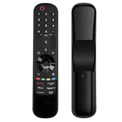 El Mejor Listado de lg tv smart los mejores 5. 41 OSALOLO Control Remoto para LG Mágico MR24GA, Repuesto para Smart TV con Búsqueda por Voz, Botones Nflx y Prime Video, Negro