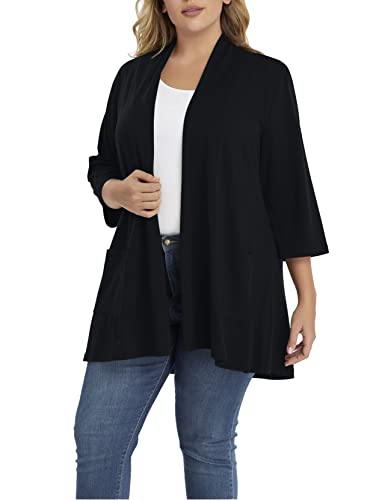 Shiaili Long Plus Size Cardigans for Women Easy to Wear Open Front Clothing2