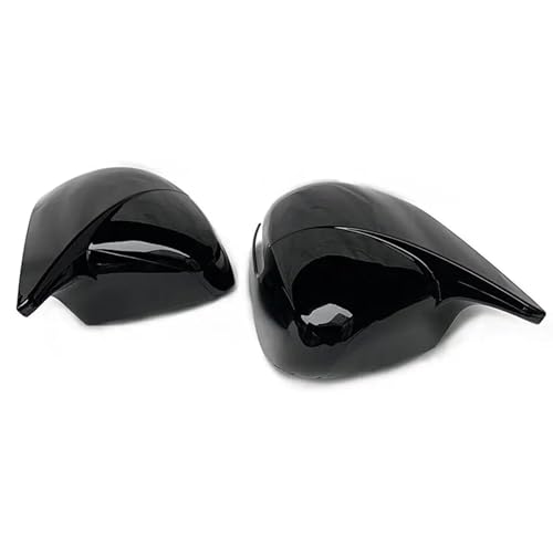 Image of KMH Batman Style Car Mirror Caps Covers Compatible with Hyundai New Creta 2020-2024, Car Accessories (Gloss Black) Set of 2 Pcs