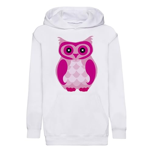 Sweat à capuche enfant chouette rose parfait pour l'école et les loisirs