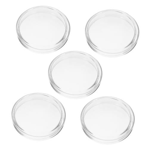 NAMOARLY 5 Pack 90mm Round Lab Petri Dishes Culture Dish Set for Research Teaching