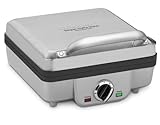 Cuisinart Belgian Waffle Maker with Pancake Plates, Nonstick Plates, 6 Browning Levels, Ready Indicator Lights, Temperature Control, Deep Waffle Pockets, WAF-300P1, Brushed Stainless