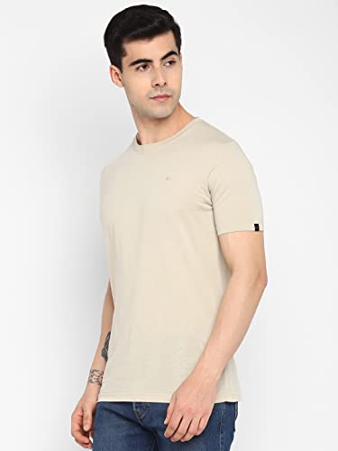 Image of Allen Cooper Men's Super Combed Cotton Rich Solid Round Neck Half Sleeve T-Shirt