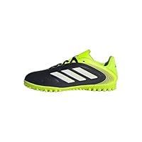 adidas Unisex Kids COPA Pure III Club Turf Football Boots Kids, Core Black/Cloud White/Lucid Lemon, 2.5 UK