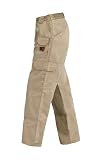 TICOMELA FR Pants for Men Flame Resistant Cargo Pants Lightweight 100% Cotton NFPA2112 7.5oz Khaki Elastic Waist Pants