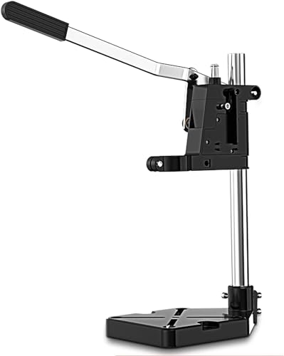 Image of FLTRGO Drill Press Stand, Drill Press Stand Table for Hand Drill, Adjustable Benchtop Drill Press for Rotary Tool Bench Clamp for Drilling Collet