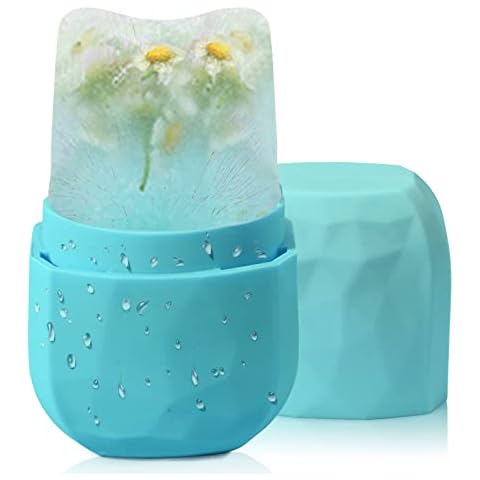 WMKGG Ice Roller for Face, Ice Facial Roller for Face and Eye, Reusable Silicone Molder Facial Treatment Tools(Blue) Cover