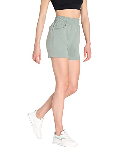 Image of CHKOKKO Women's Regular Cotton Regular Fit Plain Shorts for Women