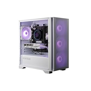Luna 5 White Gaming PC Tower • 10 Core 14400F • White RTX 4060 OC 8GB DDR6 • 16GB 3200MHz • 1TB NVME SSD • Montech 100 Air ARGB Desktop Computer • 1200 Mbps WiFi + Bluetooth • Windows 11