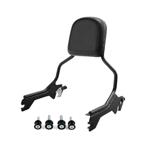 Sissy bar Harley Fat Boy Breakout 2018-2023 avec dossier passager et porte-bagages noir