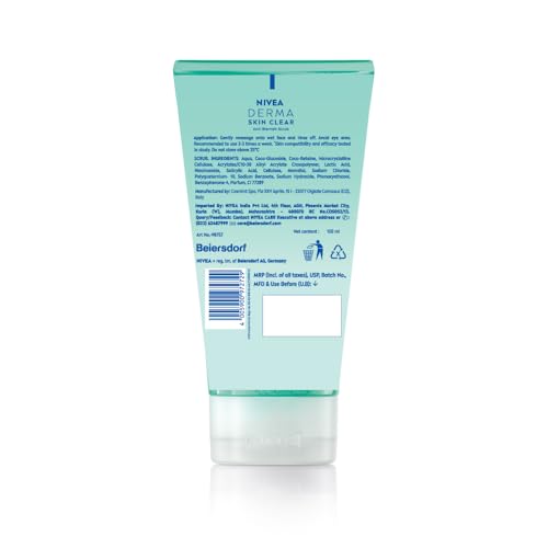 NIVEA Derma Skin Clear Anti-Blemish Peeling 150 ml – Exfoliating Clarifying Gel with Salicylic Acid, Sea Salt & Niacinamide for Pore-Refining Face & Body Care - image 6