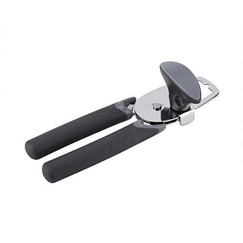 Abridor de lata manual de aço inoxidável de 2 alças Levantador de tampa de borda suave