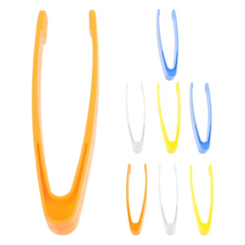 OATIPHO プラスチック製子供用ピンセット8本セット｜細かい運動能力訓練ツール｜幼稚園向け学習教材｜多用途トング｜携帯に便利なコンパクトサイズ