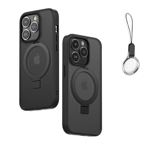 iPhone 13 Mini 用 ケース Magsafe対応【 Magsafeリングスタンド ホルダー 一体型・ストラップ1種付き】アイフォン 13 Mini カバー スタンド機能 縦横両対応 HILEGENER スマホケース 耐衝撃 iPhone 13