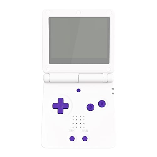 Image of eXtremeRate 16Bits Purple Custom Full Set Buttons for Gameboy Advance SP, Replacement A B L R Button Power On Off Volume Button D-pad Key for GBA SP Console - Console NOT Included