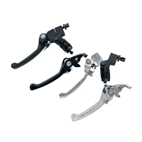 Levier d'embrayage et de frein pliable en argent pour guidon de motocross 22 mm - 2