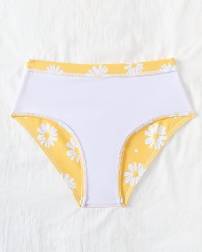 Image of Saeaby Toddler Little Girls Swimsuit Summer Halter Ruched Tankini 2 Piece Bathing Suit for Girl Beach Swimwear 3-8Y