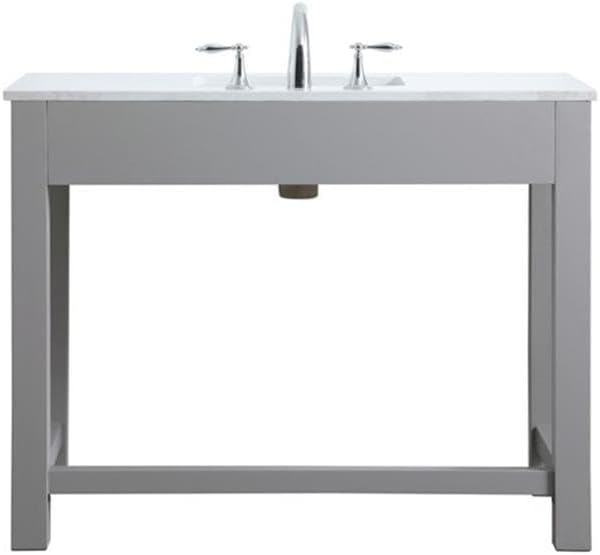 Elegant Kitchen and Bath Hudson 42" Solid Wood Bathroom Vanity in Gray
