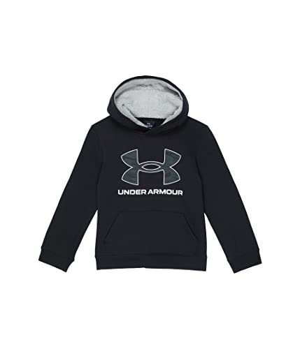 Image of Under Armour Boy's Halftone Logo Hoodie (Big Kids) Black SM (8 Big Kid)
