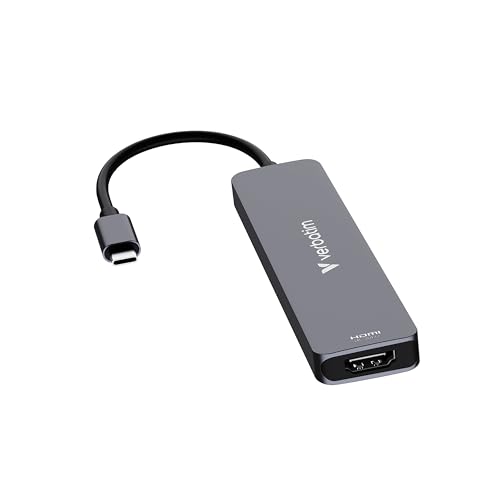Image of Verbatim USB-C Essentials Multiport Hub - 7 Ports: (2) USB-A 3.0 /3.2 Gen 1, (2) USB-C 3.0 /3.2 Gen 1, SD and Micro SD Card Slots with 4K HDMI and Up to 100W Power Delivery | 7-port USB-C hub with 100W power delivery and HDMI for data transfer, multi-display support and multitasking