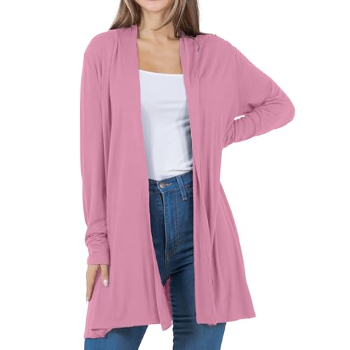 Image of Azules Long Sleeve Womens Cardigan, Flowy Longer Rayon Sweater Lightweight Cardigan for Casual or Dressy Outfits