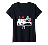 Photo Gallery donna amo gesù e filo da cucito e ago christian knitting maglietta con collo a v Photo Gallery donna amo gesù e filo da cucito e ago christian knitting maglietta con collo a v