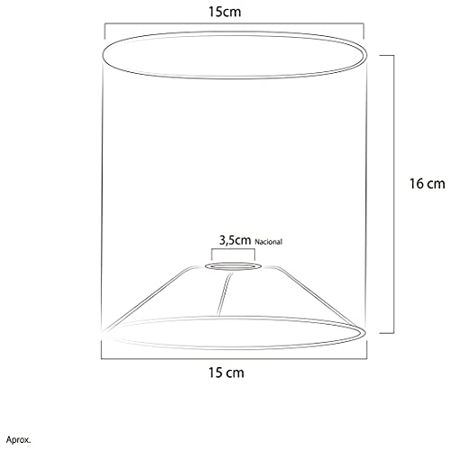 Cúpula Cilindrica de Abajur Tecido Bege 15x16cm