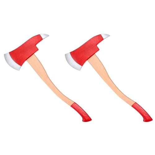 AC - Hacha de Bombero de plástico, complemento para Disfraz de Adulto, Carnaval, Halloween, Cosplay, Ligera y Resistente - 62 cm