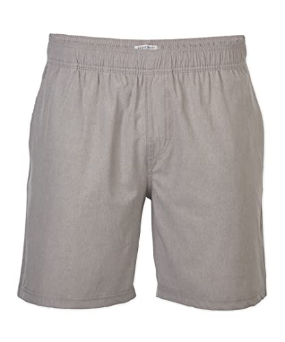 boxercraft Quick-Dry Tech-Blend Riptide Hybrid Short for Men, Light Grey-L
