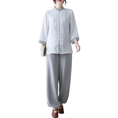 Tenue d'arts martiaux authentique ensemble veste et pantalon pour Tai Chi et méditation