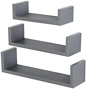 Core Products Set of three u shaped floating shelf kit - matt grey