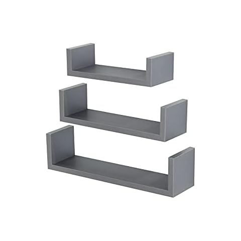 Core Products Set of three u shaped floating shelf kit - matt grey Cover