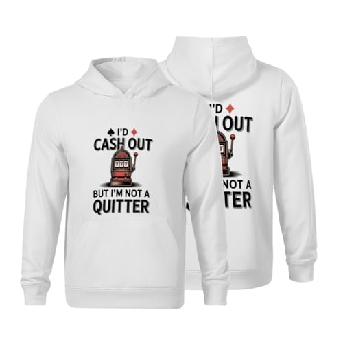 Kids Slot Machine Funny Cash Out Boys Girls Lightweight Kangaroo Pocket Fleece Hoodies