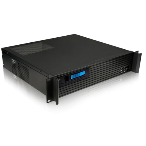 Techly 101980 Chassis Industriale Rack 19"/Desktop 2U Ultra-Compatto Nero