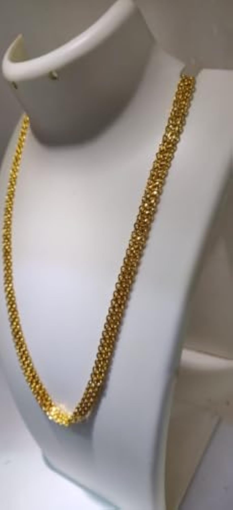 Men's Gold Plated Chain Necklace, Elegant Design