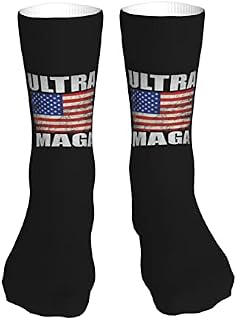 883 Compression Socks Ultra Maga Calf Socks Non Slip Athletic Socks Soft Crew Socks For Jogging Hiking Walking 40cm