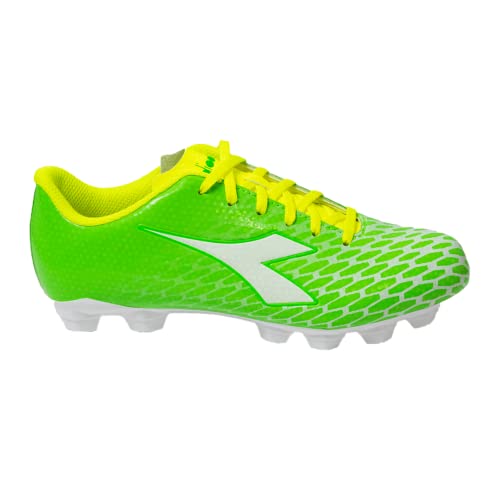 Diadora Boys Cattura Md Jr Soccer Fg Shoes, Green/Yellow, 5 Big Kid #TOP1