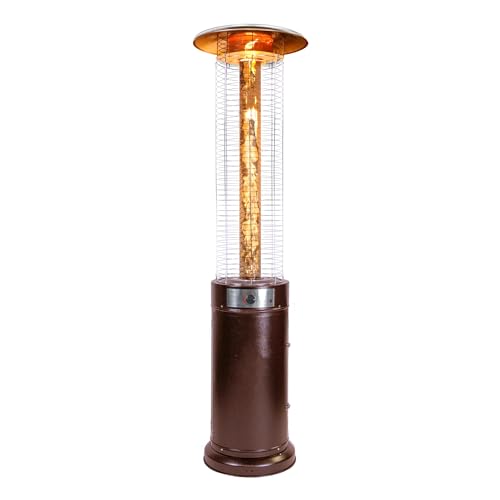 Lava Heat Italia Fire Fountain Heater Commercial Propane Patio Heaters 6.04 ft Performance Series Patio With Wheels 40,000 BTU Metal Fireplace with Electronic Ignition