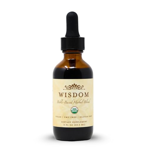 Organic Turmeric Frankincense and Myrrh Herbal Supplement Blend for Energy Detox Focus Immunity & Stress Non-GMO Vegan Tonic with Milk Thistle Wisdom Bible Based Blend 2oz Liquid Drops