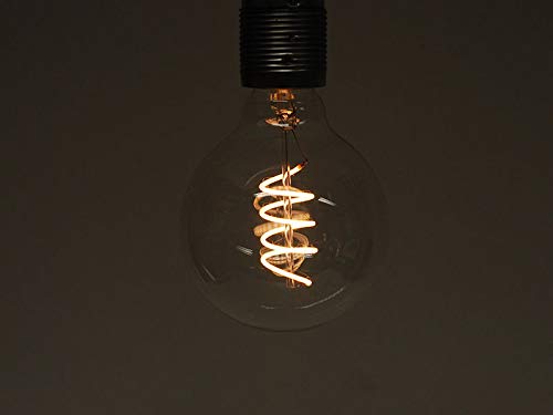 Lampadine Edison a filamento industriale vintage | E27 ES vite e baionetta B22 (5 pezzi) (X - grande globo flessibile LED spirale, B22 attacco a baionetta)