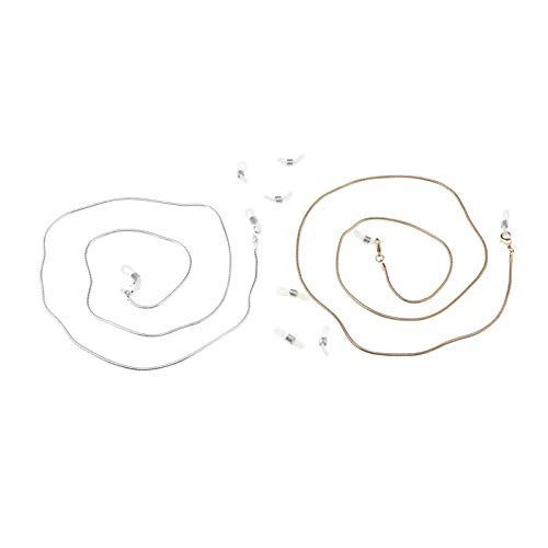 Preisvergleich Produktbild OTOTEC Brillen Kette 79cm Brillenketten Sonnenbrille Halter Schnüre Gurt Brillen Lesebrillen Halter mit 6 Ringe
