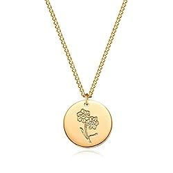 unique gift for girls birth flower necklace