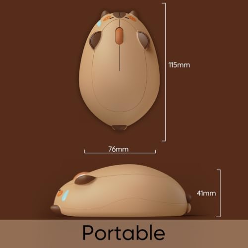 Image of Akko Wireless Gaming Mouse Capybara, Tri-Mode Mouse BT3.0 /BT5.0 /2.4G, Cute Optical Cordless Cartoon Mice for Computer /Laptop /Desktop /PC, Compatible with Mac /Win