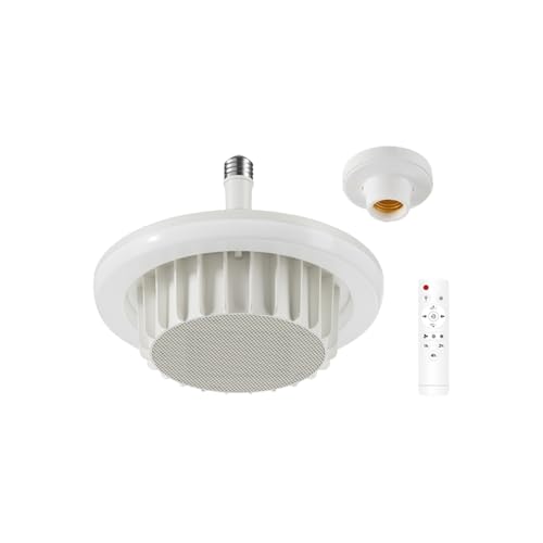 Shurhome Lámpara de ventilador de techo de bajo consumo de 220 V, sustituye a control remoto E27, lámpara de aire caliente, solución de calefacción de bajo consumo para el hogar, potente calefacción